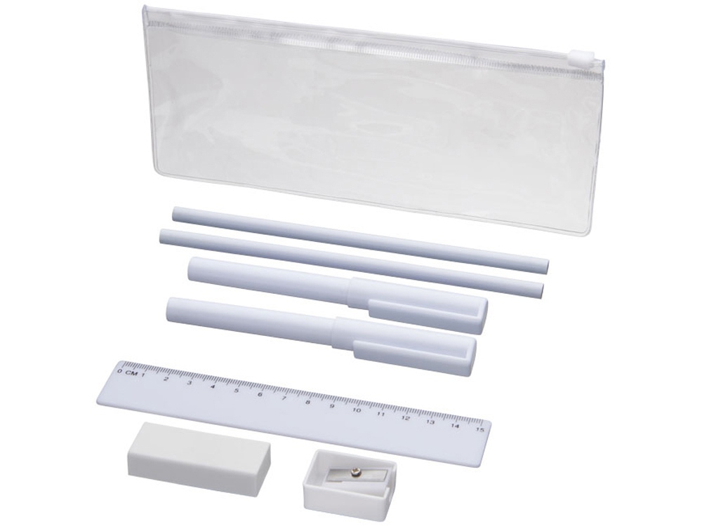 Набор «Mindy»: ручки шариковые, карандаши, линейка, точилка, ластик