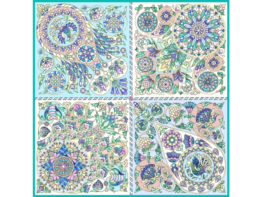 Платок «Русская эмаль» пёстрая